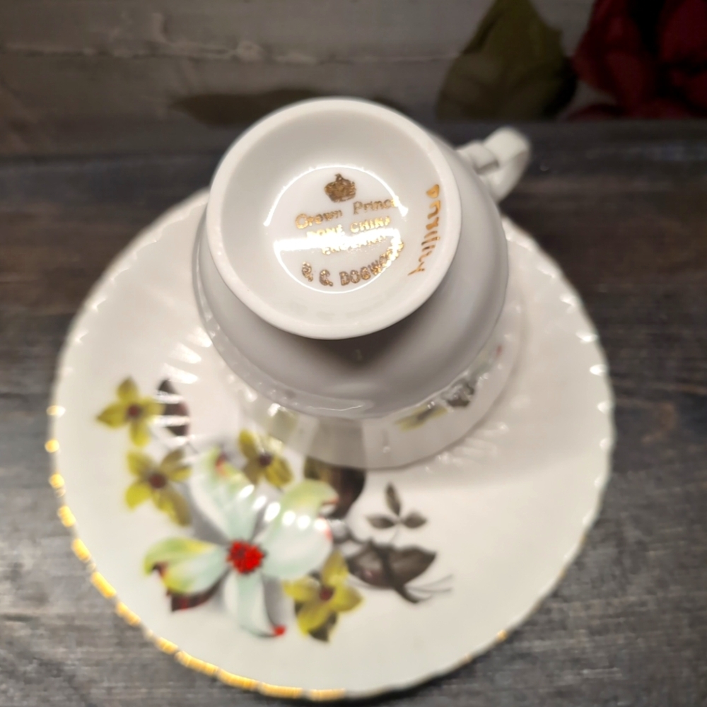 Crown Prince Bone China England tea cup and saucer